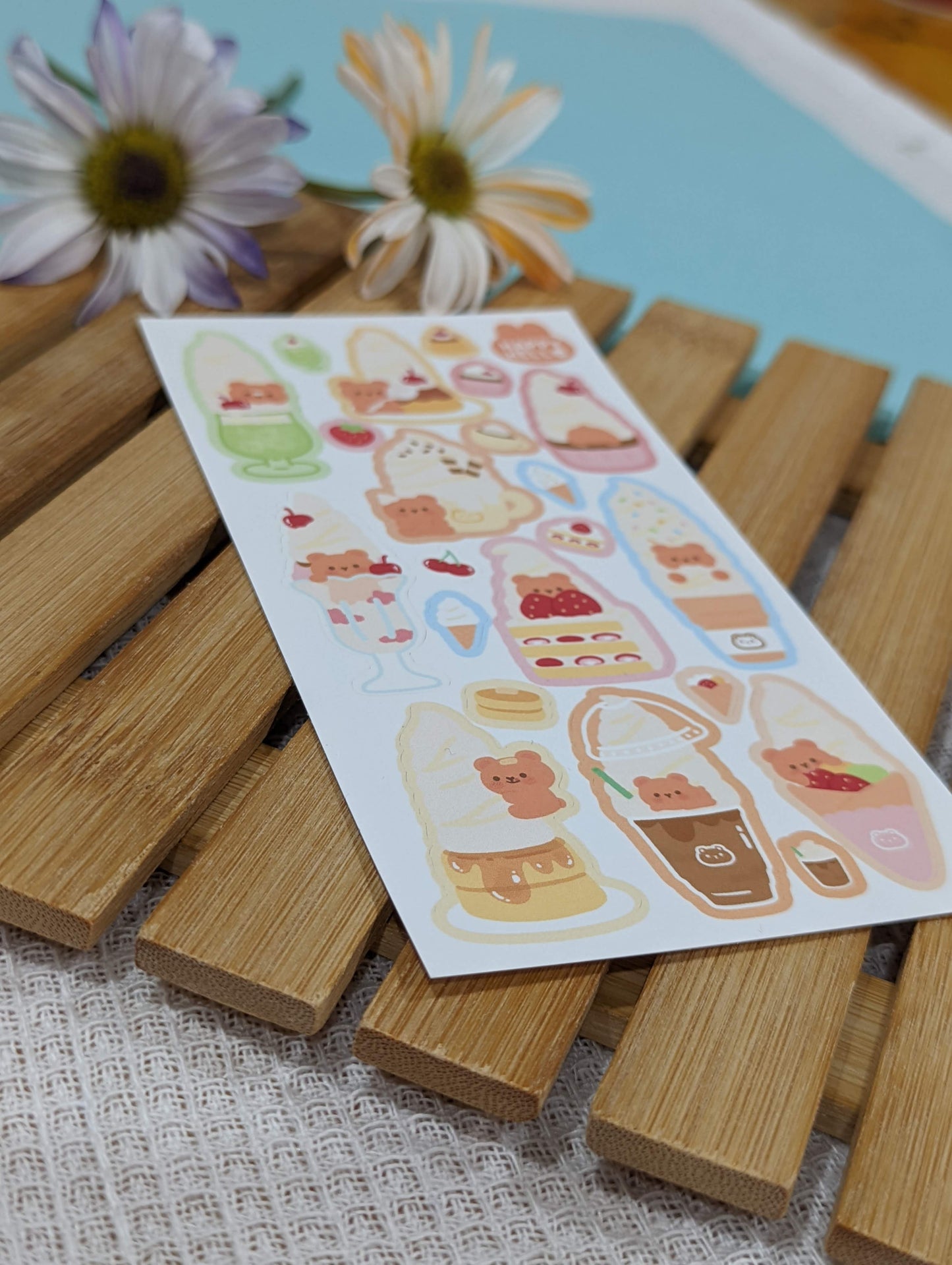 TALL WHIPPED CREAM DESSERTS STICKER SHEET