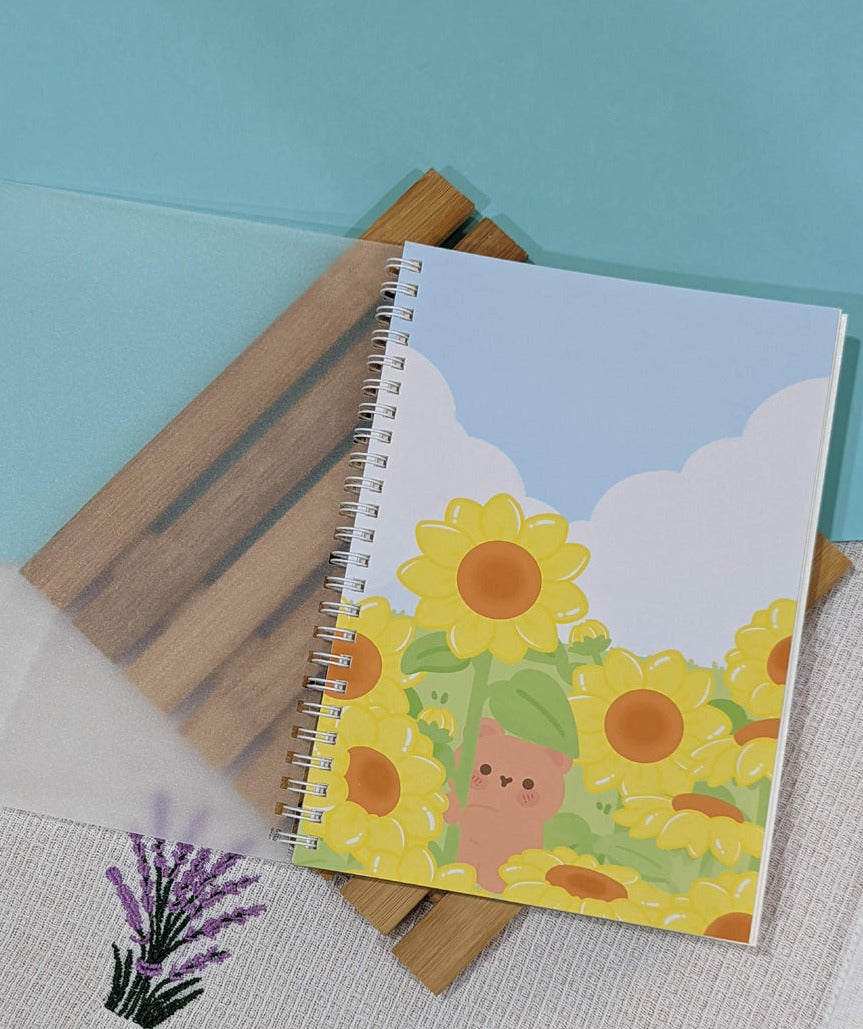 SUNFLOWER FIELD REUSABLE STICKER BOOK