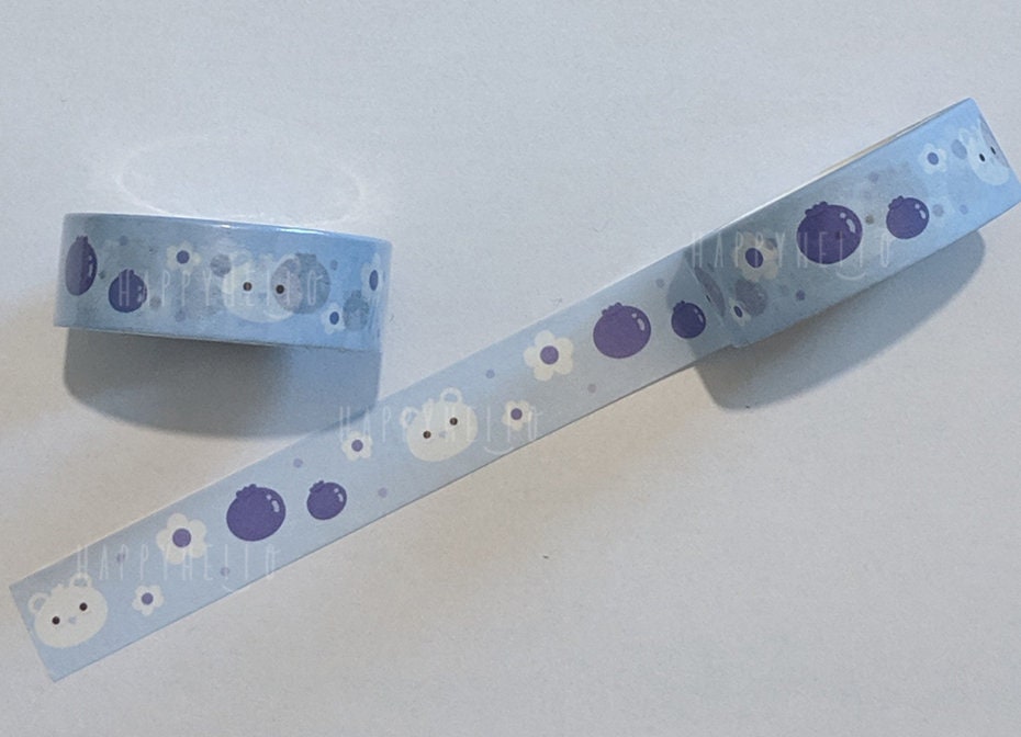 BLUEBERRY THE BERRY LOVING BEAR WASHI TAPE