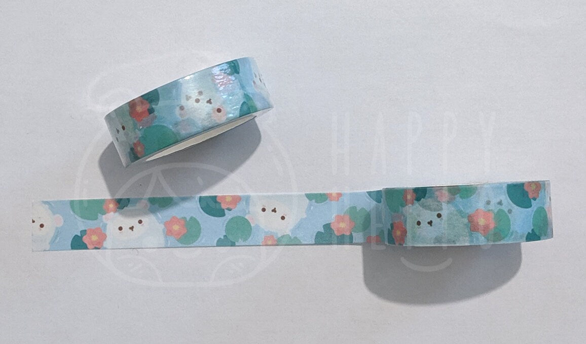 LILY PAD BEAR WASHI TAPE