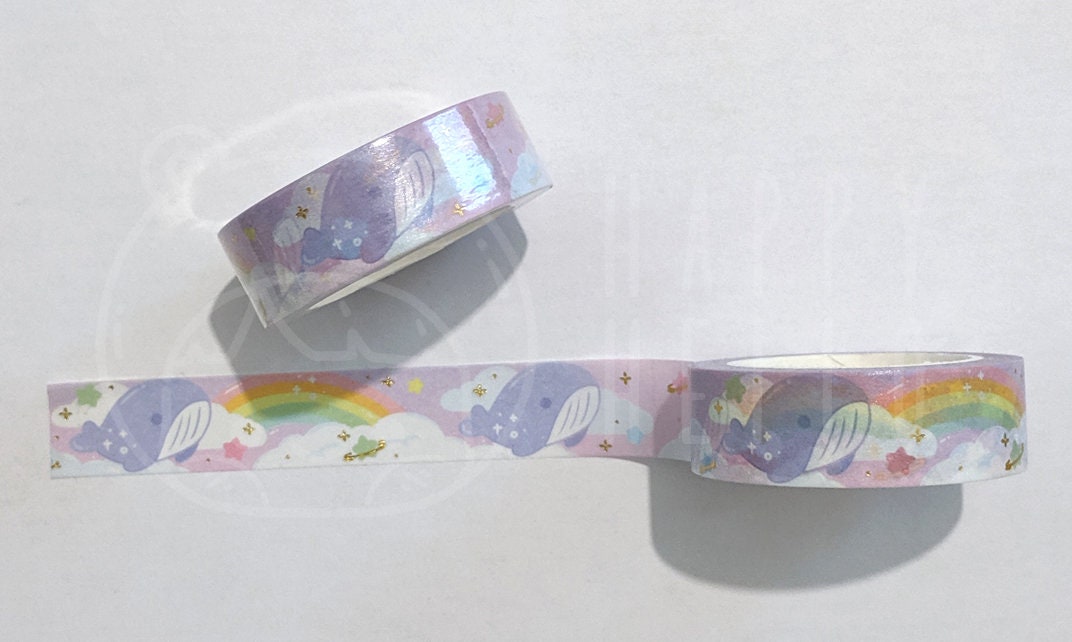 DREAM WHALE (GOLD FOIL) WASHI TAPE