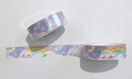 DREAM WHALE (GOLD FOIL) WASHI TAPE