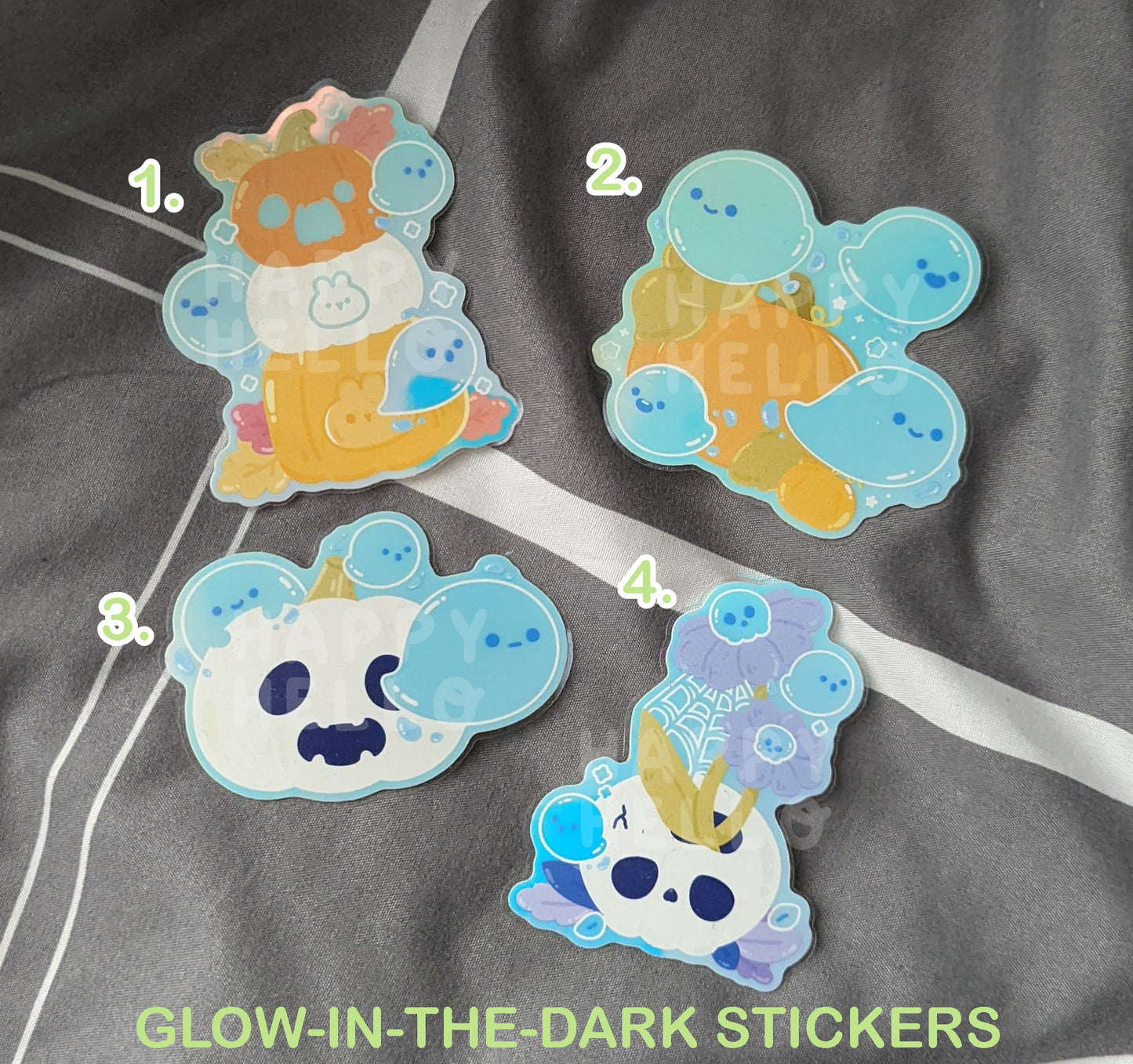 CUTE GHOSTIES GLOW-IN-THE-DARK VINYL STICKER
