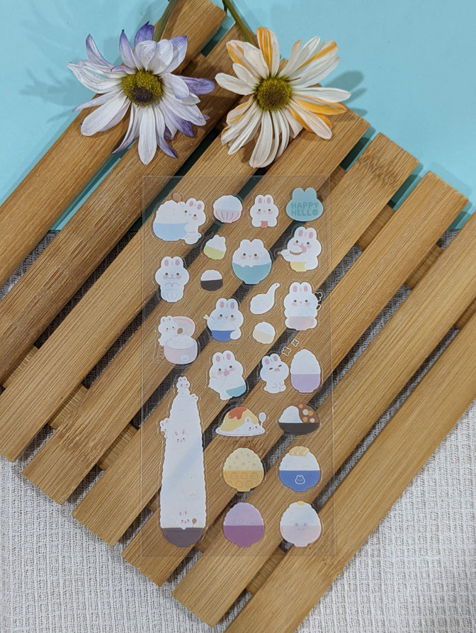 I LOVE RICE STICKER SHEET