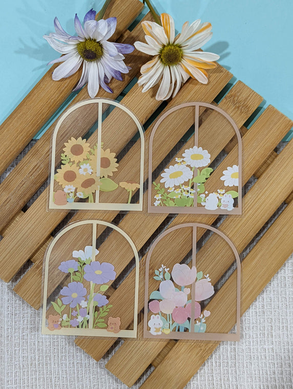 BY THE WINDOW CLEAR STICKER