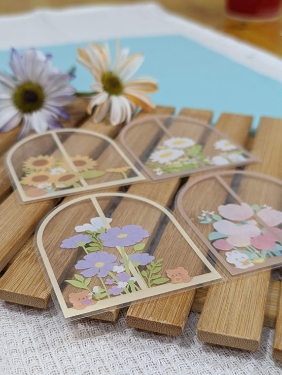 BY THE WINDOW CLEAR STICKER