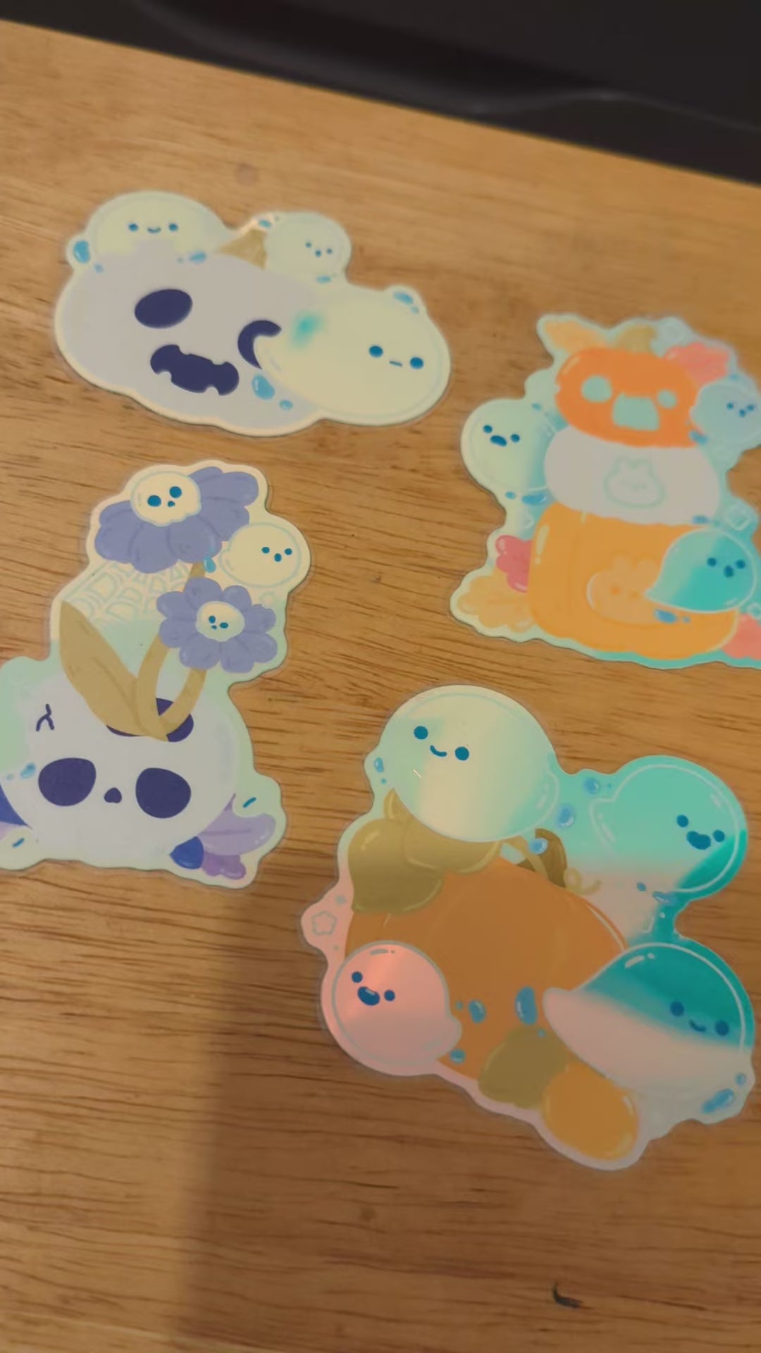 CUTE GHOSTIES GLOW-IN-THE-DARK VINYL STICKER