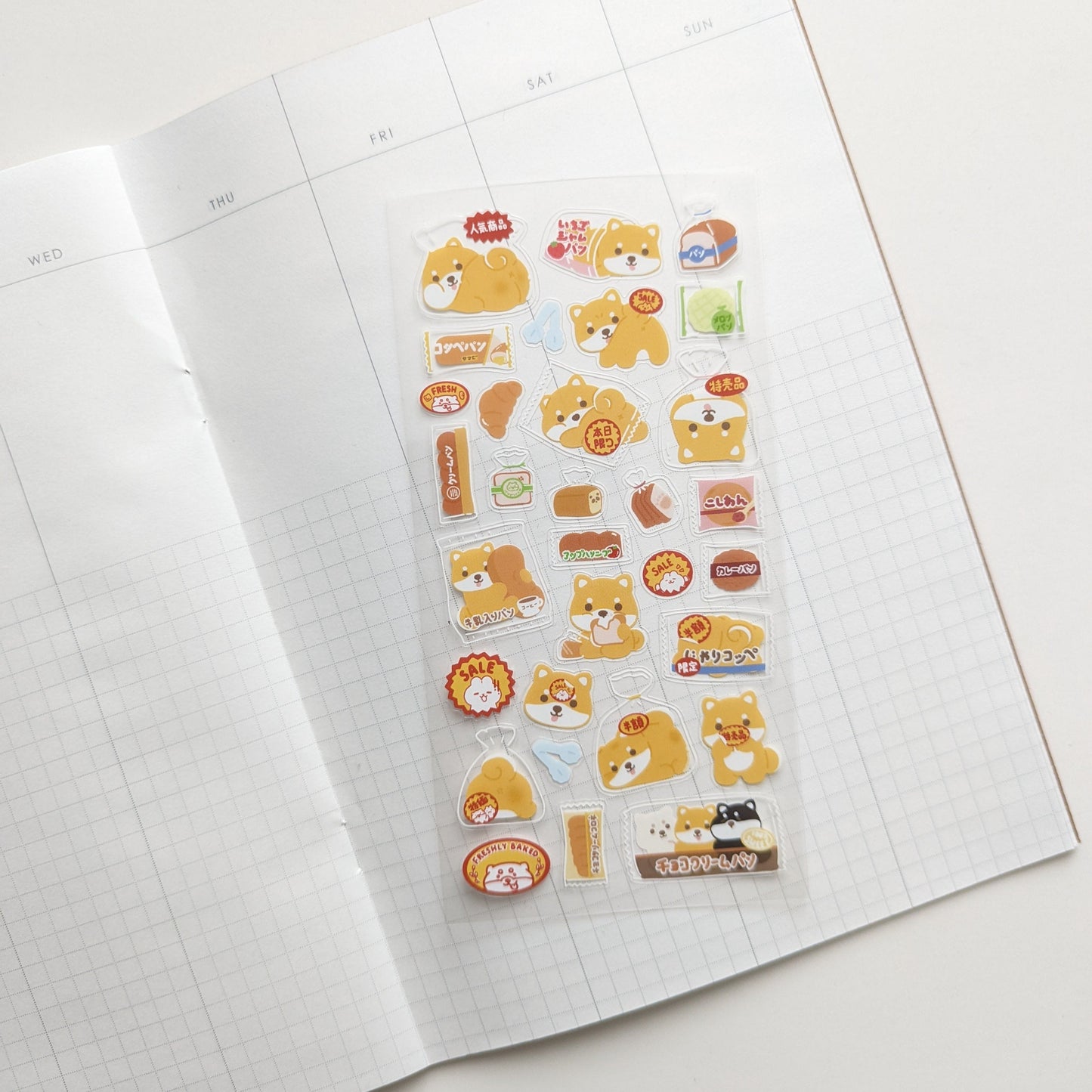 SHIBA BREAD STICKER SHEET