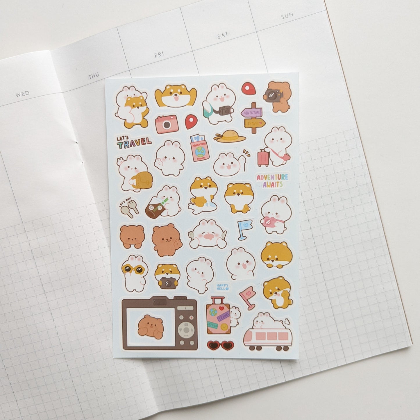 LET'S TRAVEL! STICKER SHEET