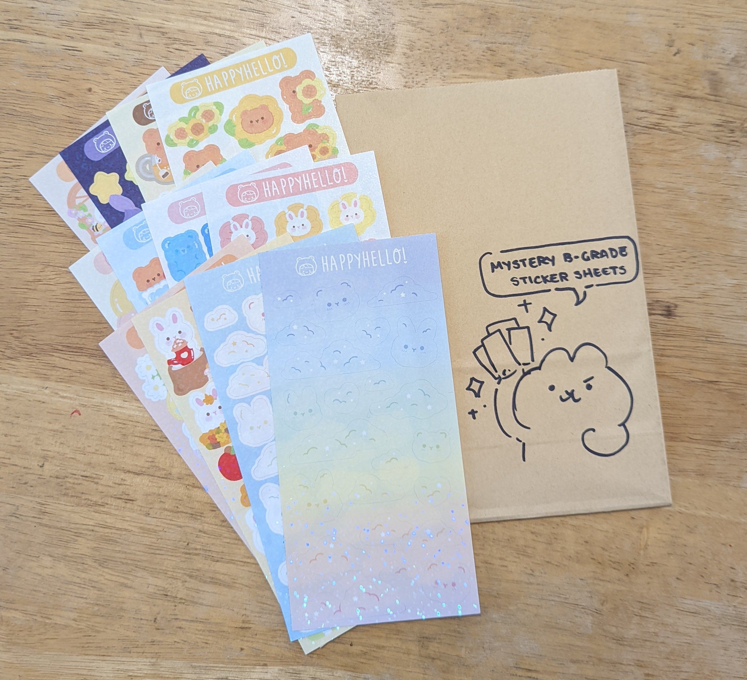 MYSTERY PACK - B-GRADE STICKER SHEETS