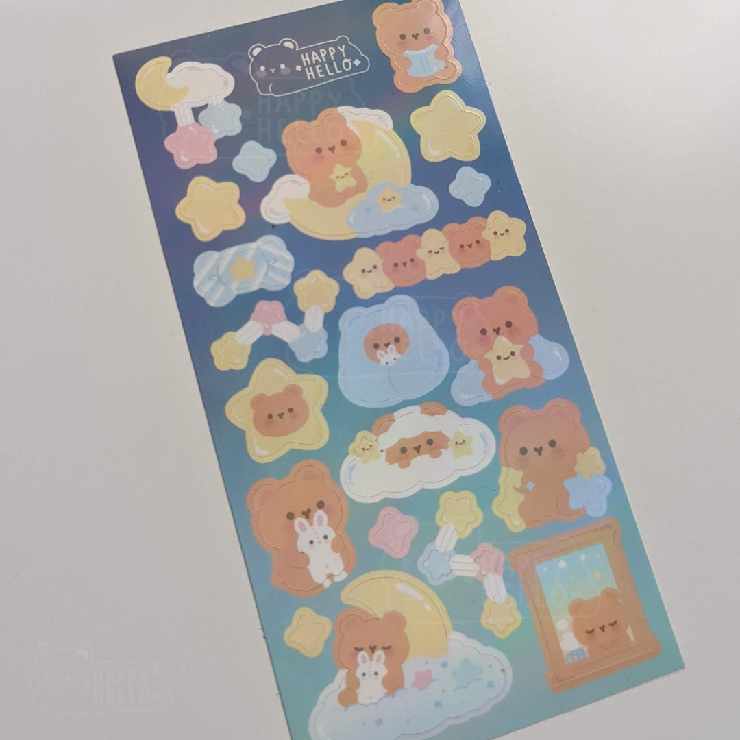 GOODNIGHT BEAR STICKER SHEET