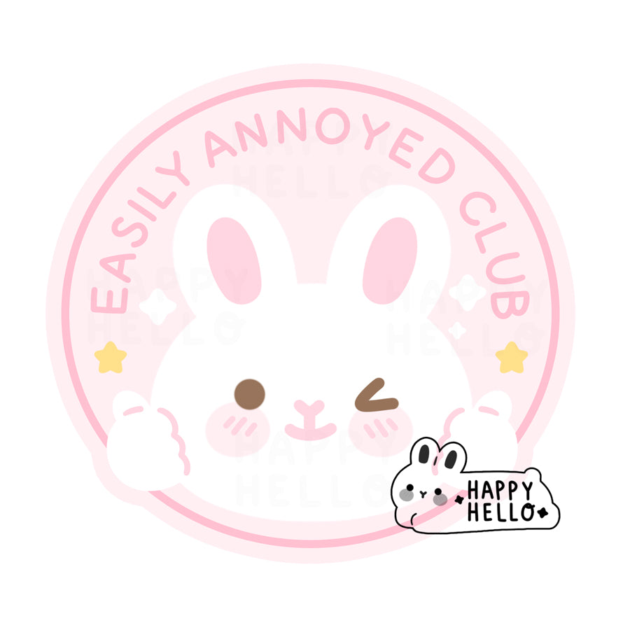 EASILY ANNOYED CLUB MATTE VINYL STICKER