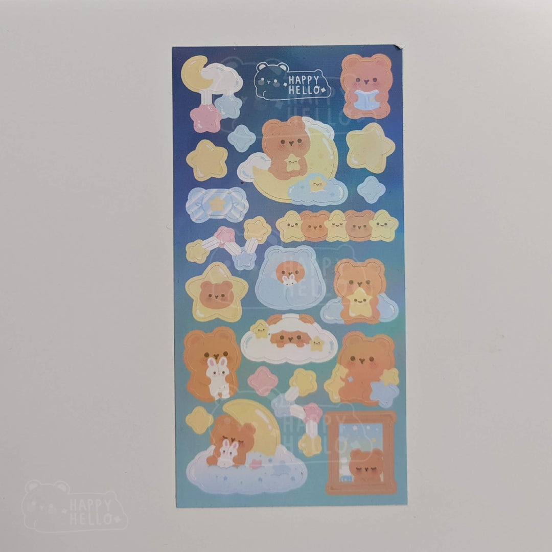 GOODNIGHT BEAR STICKER SHEET