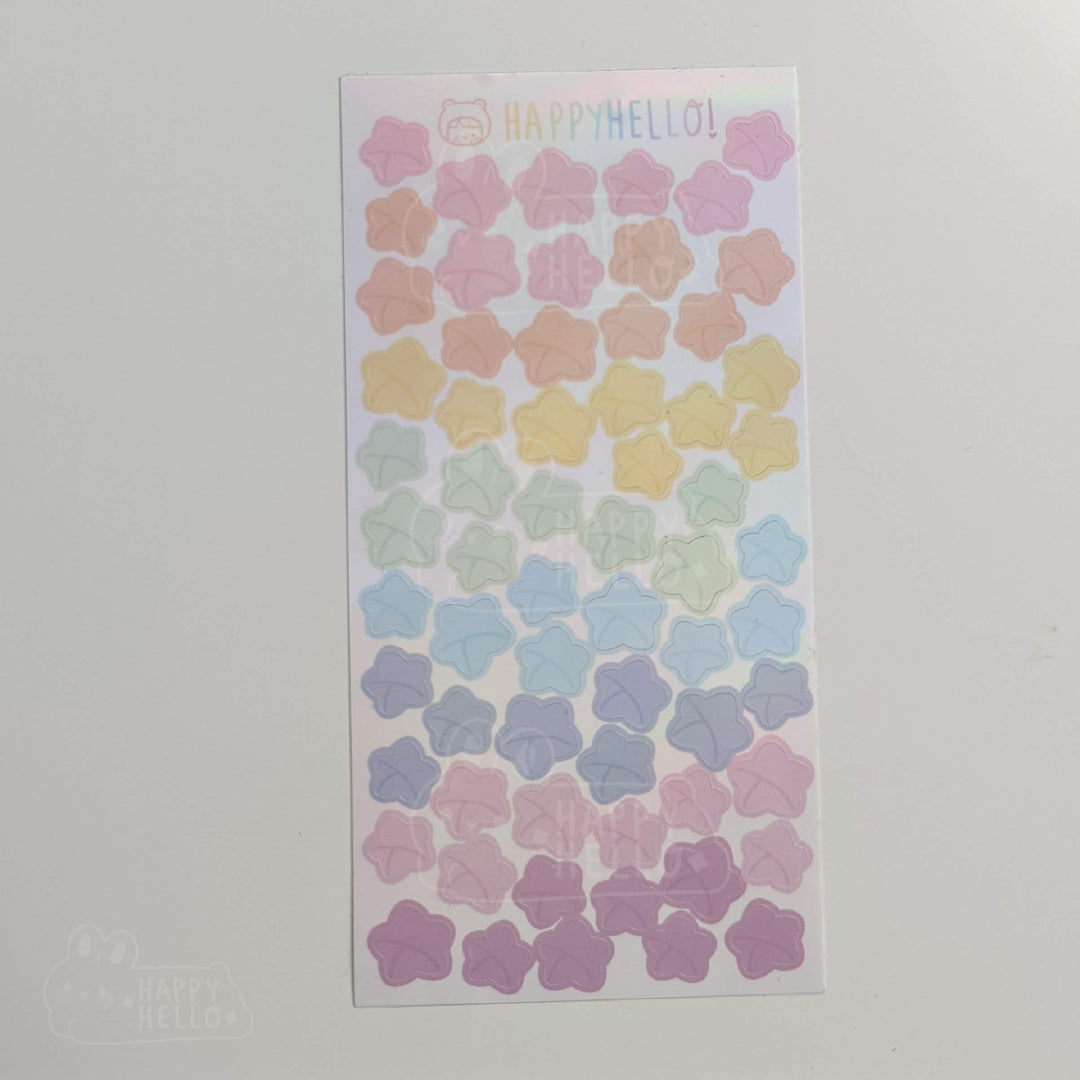 PASTEL ORIGAMI LUCKY STARS STICKER SHEET