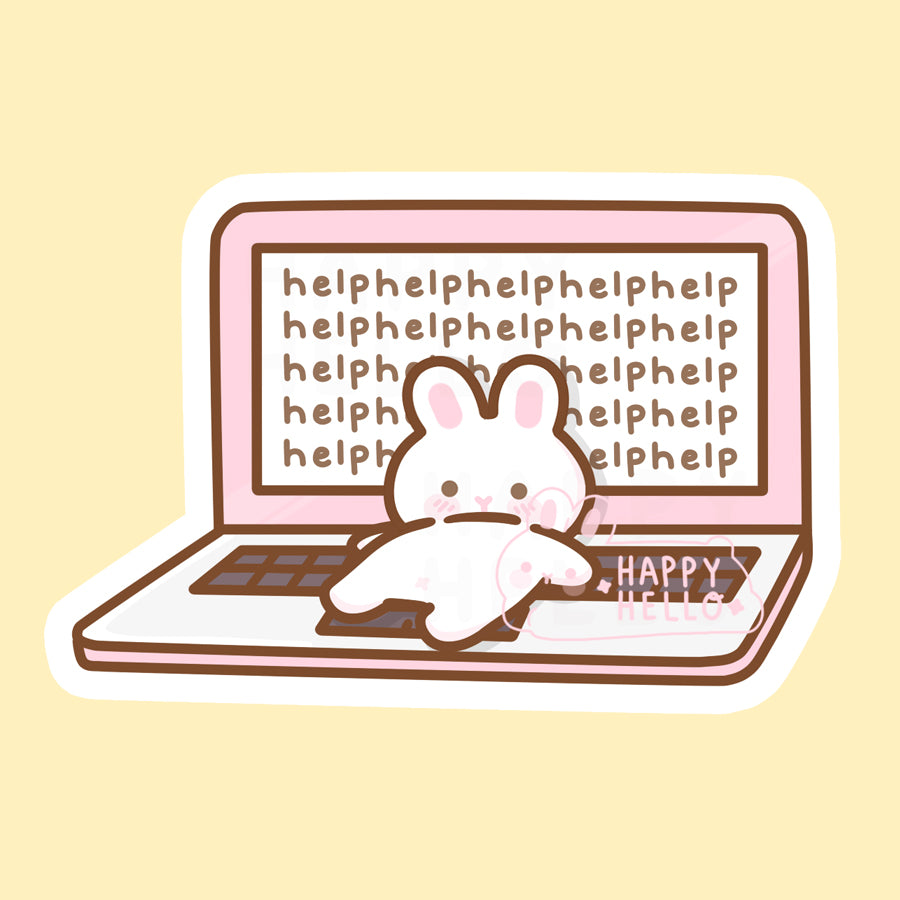 HELP! MATTE VINYL STICKER