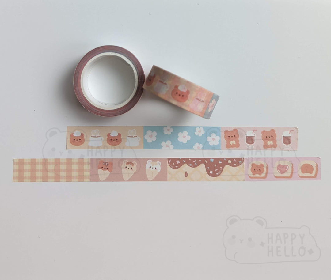 BEAR COLOUR BLOCK WASHI TAPE