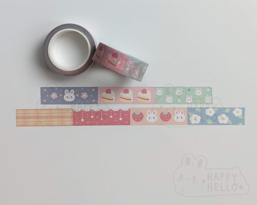 BUNNY COLOUR BLOCK WASHI TAPE