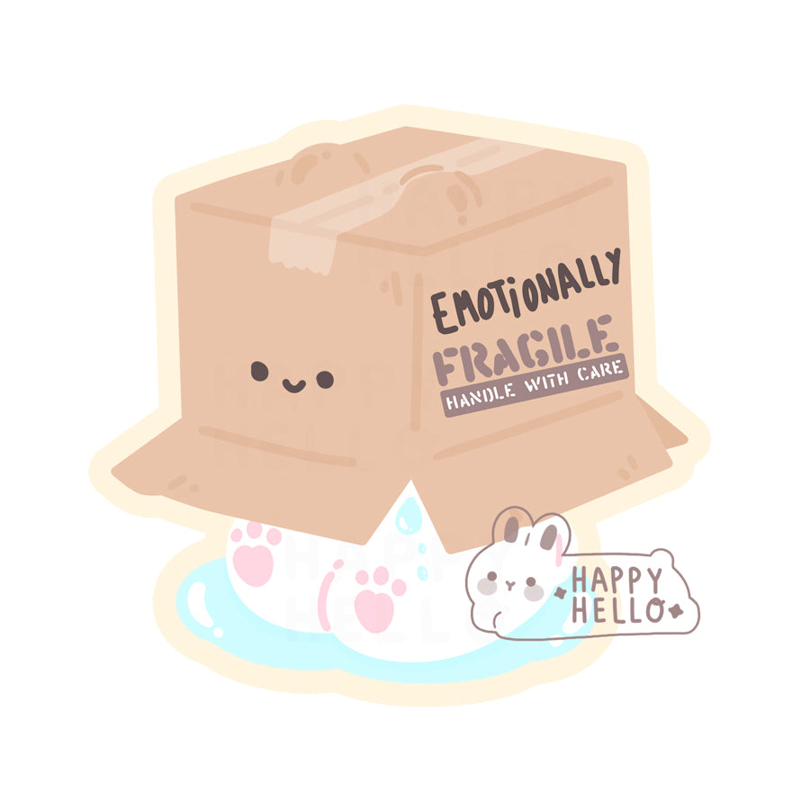 EMOTIONALLY FRAGILE MATTE VINYL STICKER
