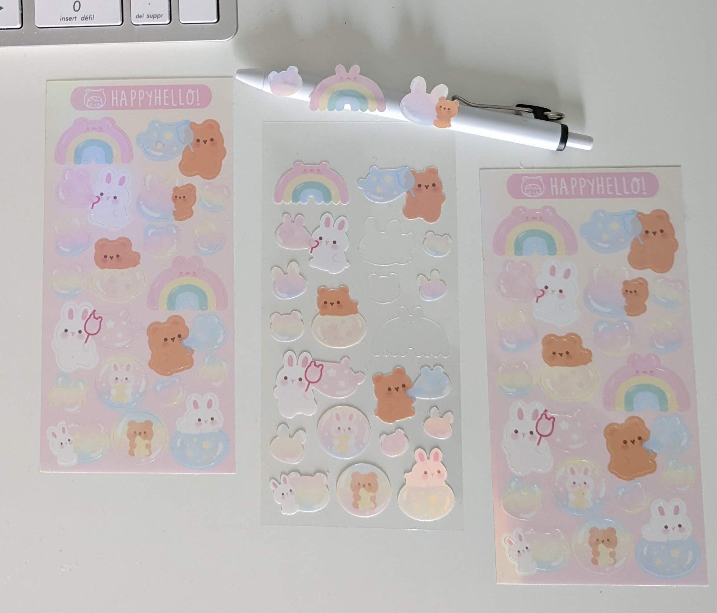 BUBBLE TIME WITH HOSHI & TSUKI STICKER SHEET