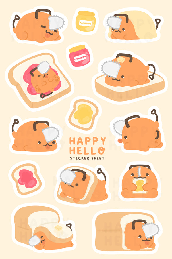 CHAINSAW PUPPERS STICKER SHEET