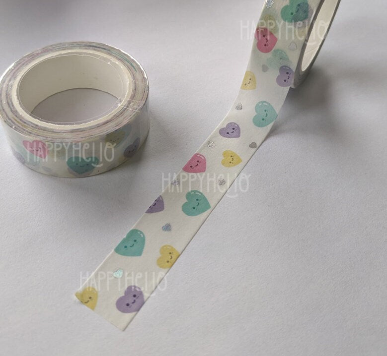 PASTEL HEARTS (HOLO FOIL) WASHI TAPE