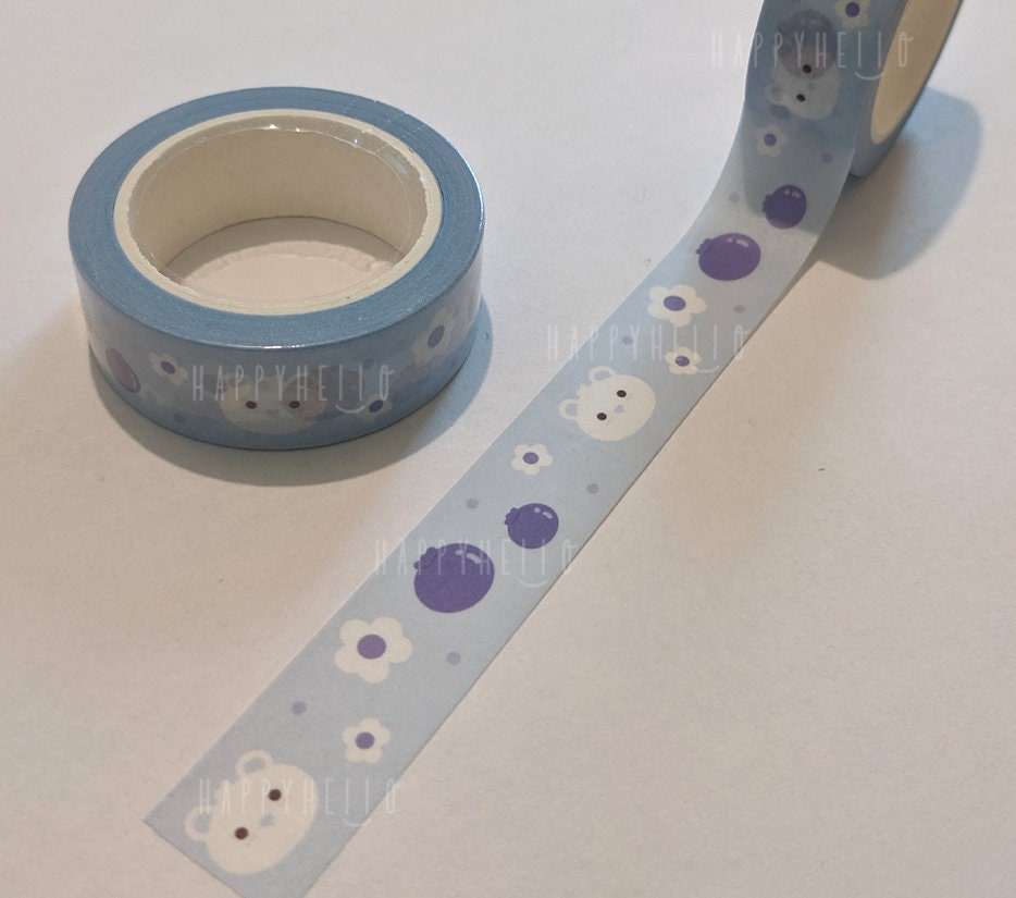 BLUEBERRY THE BERRY LOVING BEAR WASHI TAPE