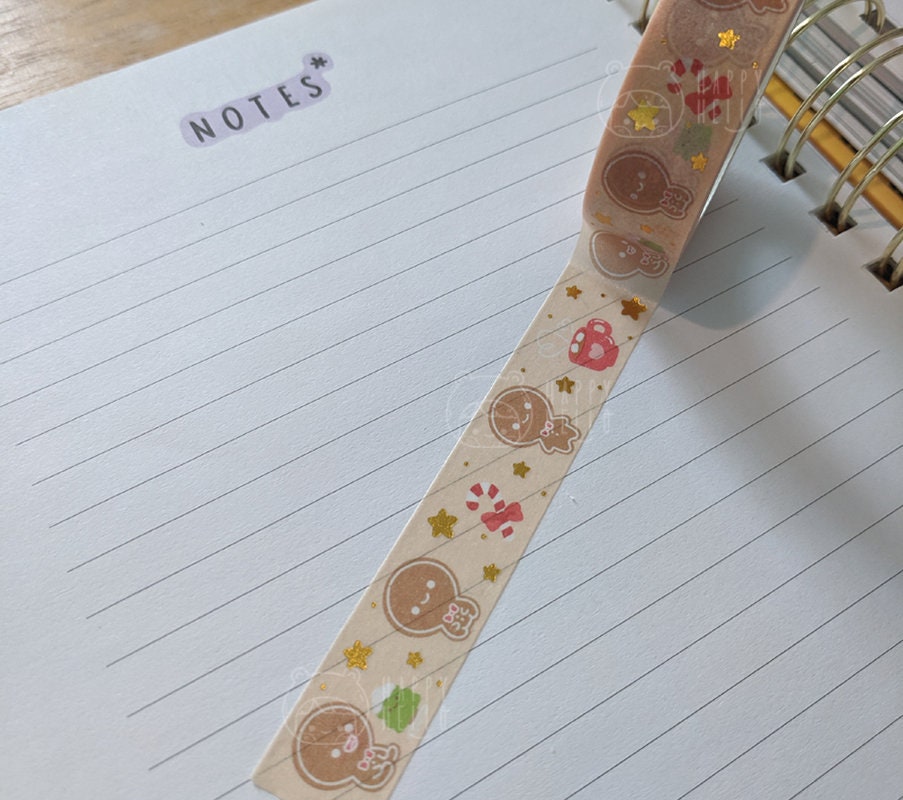 GREG THE GINGERBREAD WASHI TAPE (GOLD FOIL)
