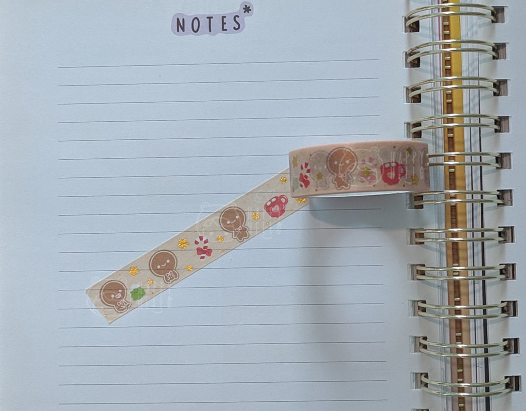GREG THE GINGERBREAD WASHI TAPE (GOLD FOIL)