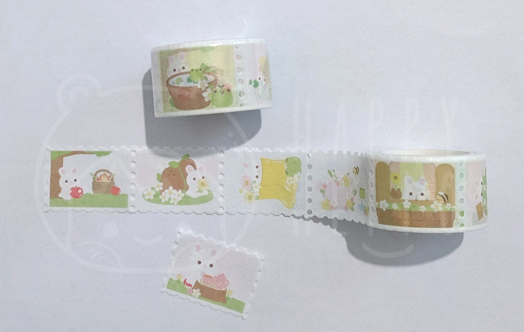 GARDEN BUNNY STAMP WASHI TAPE