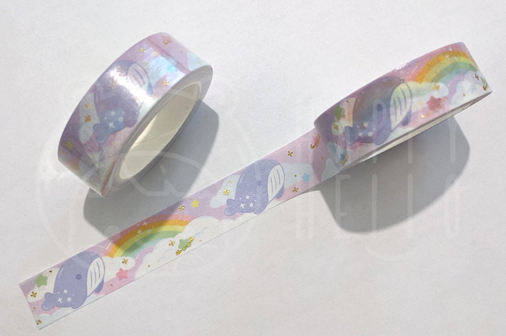 DREAM WHALE (GOLD FOIL) WASHI TAPE