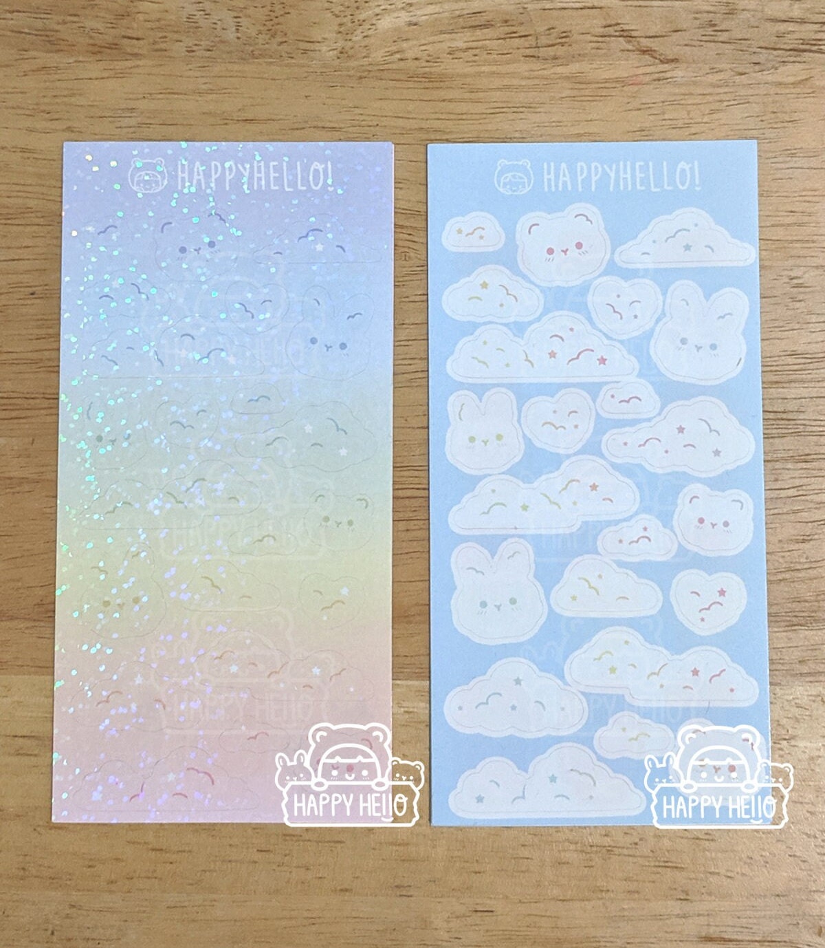 KAWAII CLOUD SHAPES STICKER SHEET