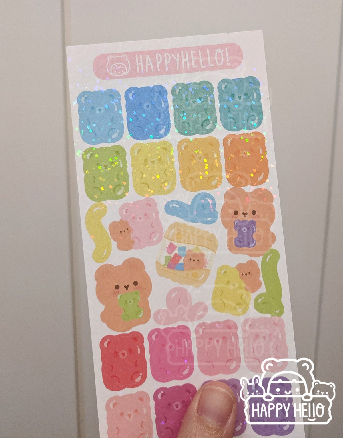 GUMMY BEARS STICKER SHEET