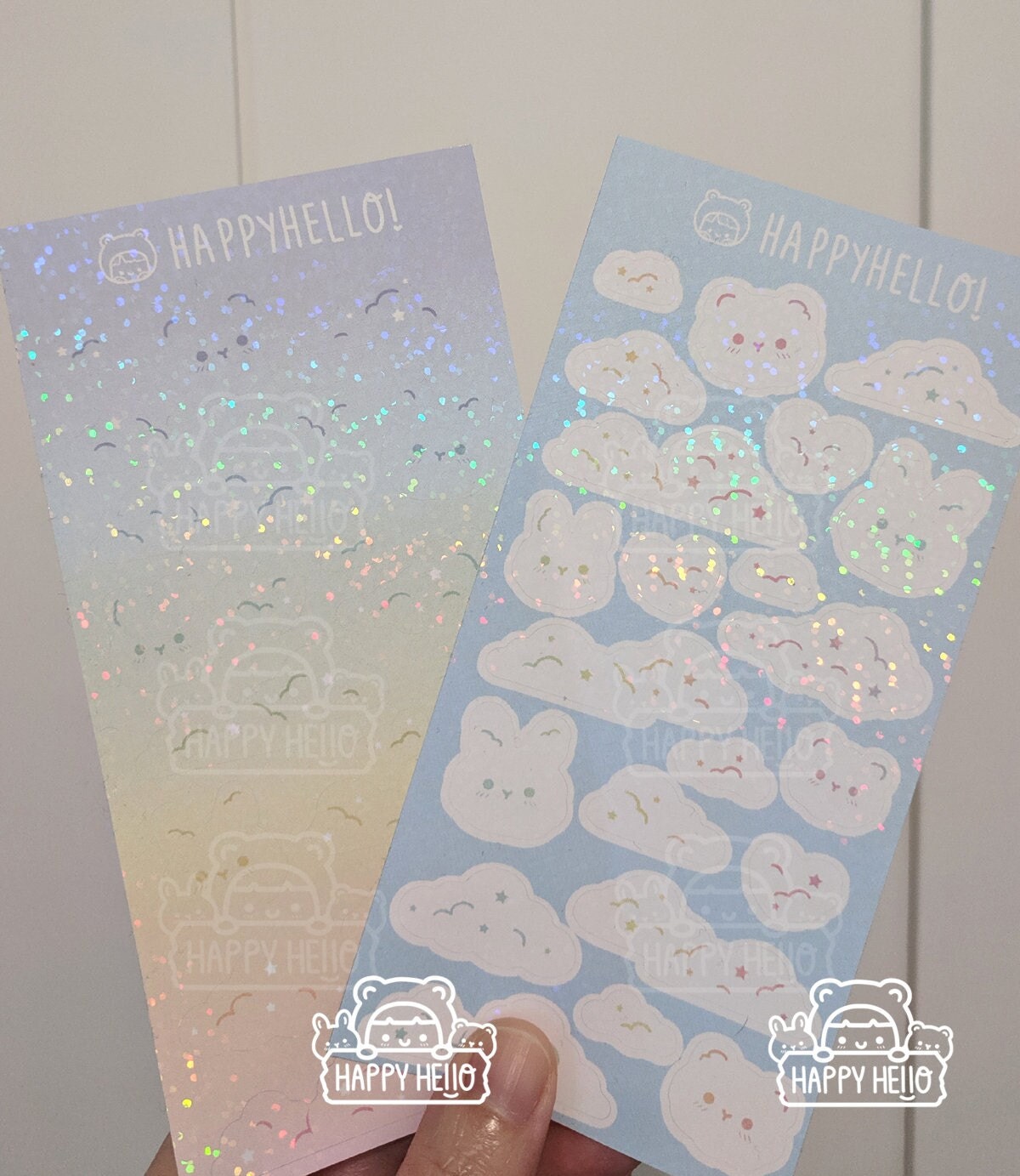KAWAII CLOUD SHAPES STICKER SHEET