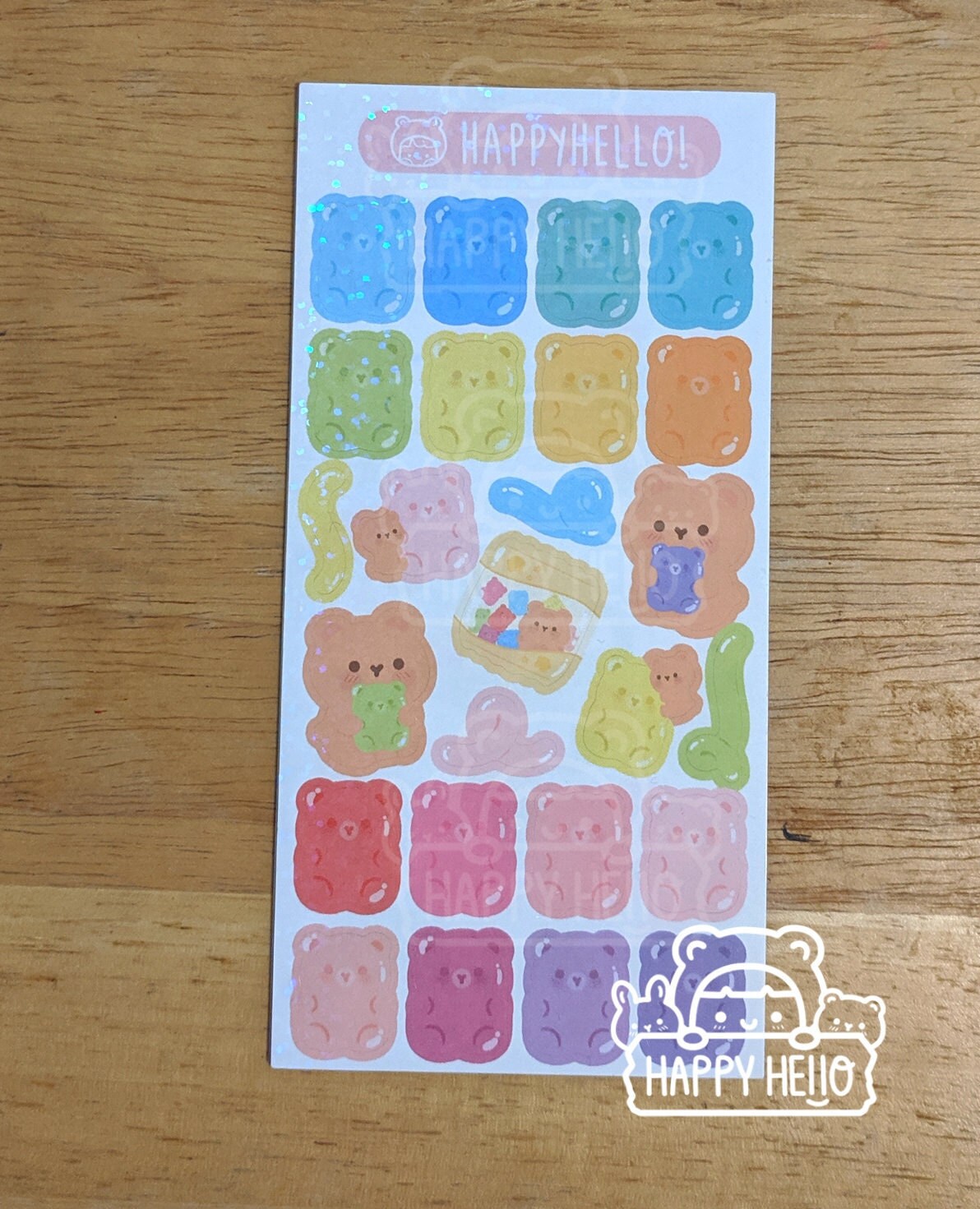 GUMMY BEARS STICKER SHEET